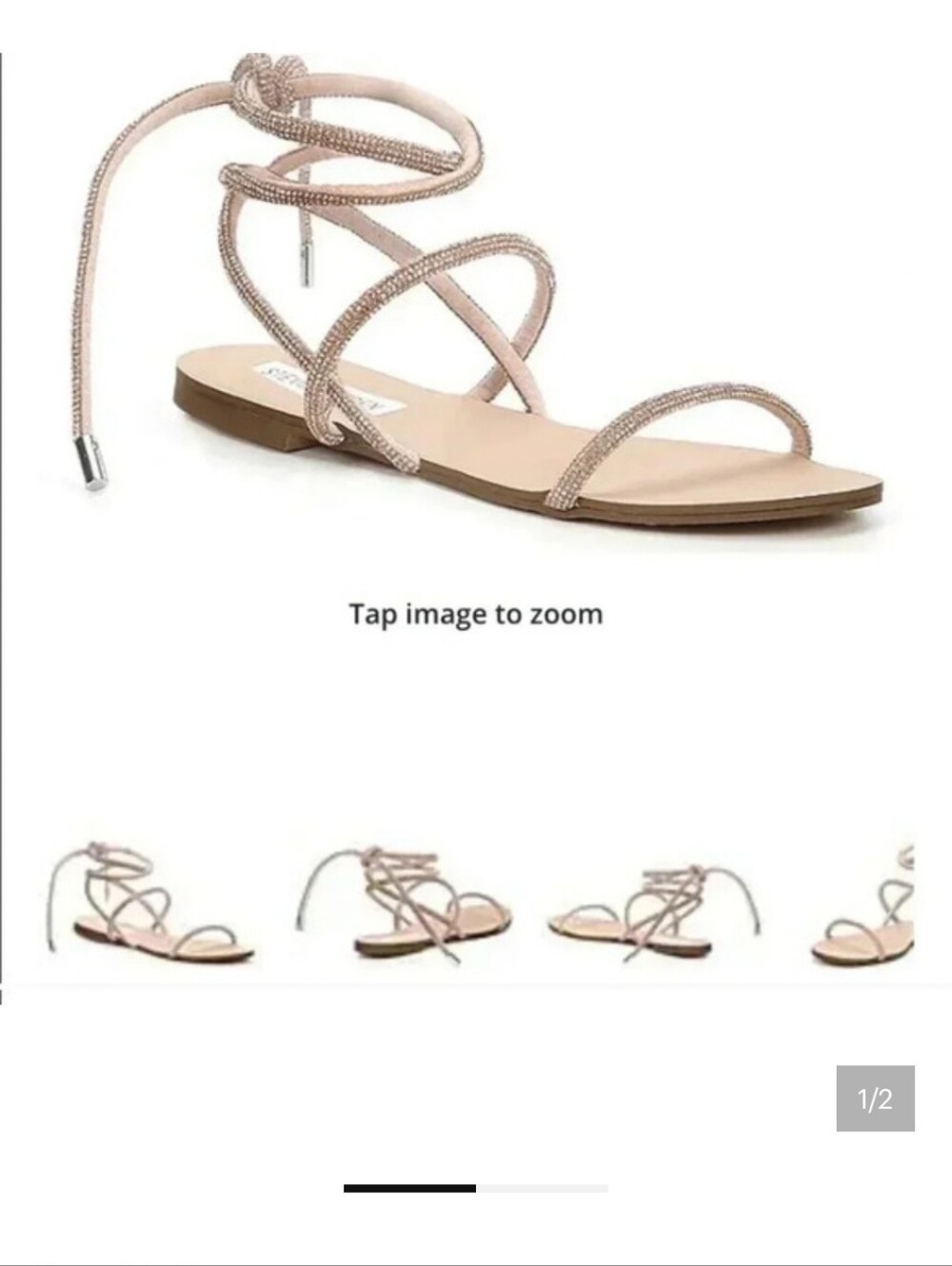Strappy Ankle Tie Flat Sandal - StevE MADDEN